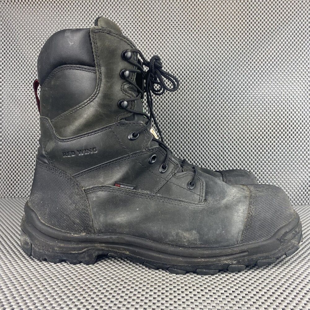 Red Wing King Toe 8-inch Boots Mens 14D Black Leather Waterproof CSA Safety Toe